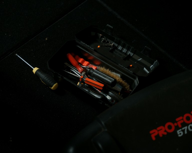 Equipment and tools used by Elite Gym Maintenance to service and repair equipment.